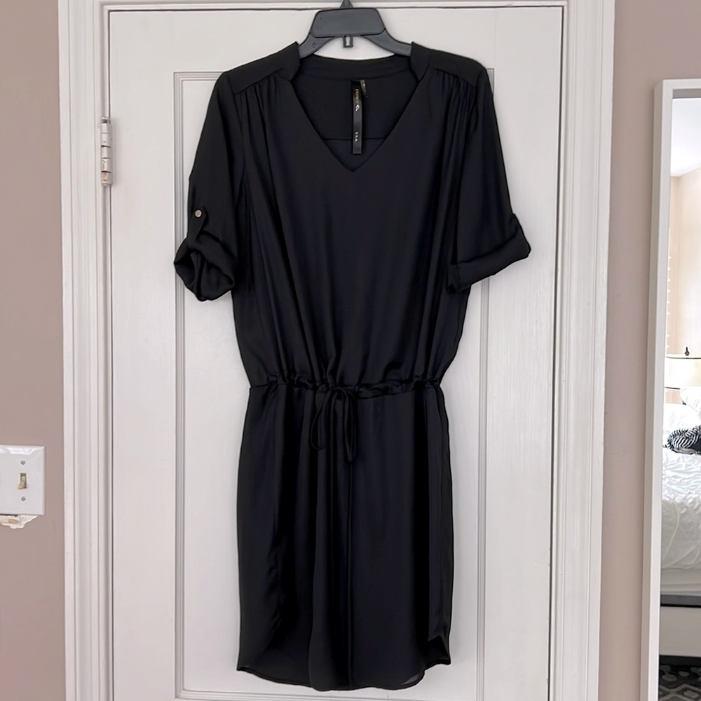 Renee C Shirt Dress with Tie Waist
